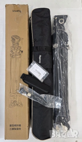 SmallRig AD-100 FreeBlazer: Карбонов Видео Статив с флуидна глава, снимка 12 - Чанти, стативи, аксесоари - 53227363