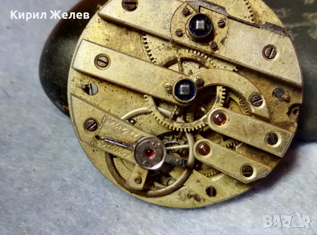 МЕХАНИЗЪМ от СТАР ШВЕЙЦАРСКИ ДЖОБЕН ЧАСОВНИК с ПОРЦЕЛАНОВ РИМСКИ ЦИФЕРБЛАТ За КОЛЕКЦИЯ ЧАСТИ 49653, снимка 5 - Джобни - 48633693