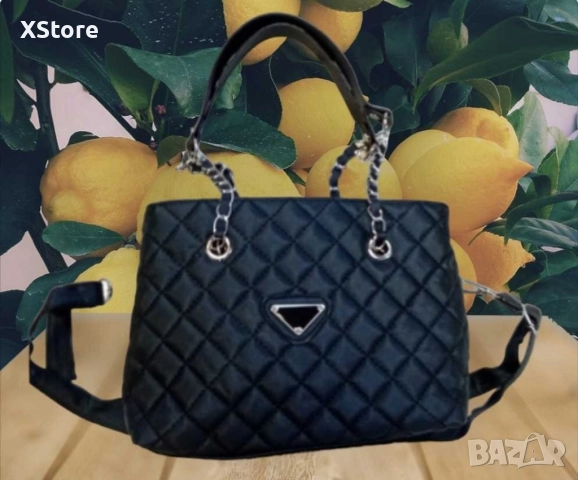 Стилна дамска ежедневна чанта с къса и дълга дръжка, снимка 4 - Чанти - 52583962