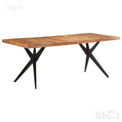 vidaXL Трапезна маса, 200x90x76 см, акациево дърво масив（SKU: 323571）