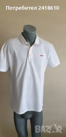 Hugo Boss HUGO Donos 222  Pique Cotton Regular Fit Mens Size L ОРИГИНАЛНА Тениска!, снимка 3 - Тениски - 51373578