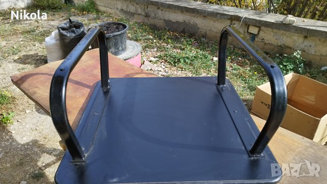 Масичка холна - черна помощна офис маса 70/70/33см, снимка 6 - Маси - 42727161