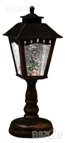 Коледен декоративен фенер с падащ сняг и светодиодно осветление, снимка 10 - Други стоки за дома - 52831792