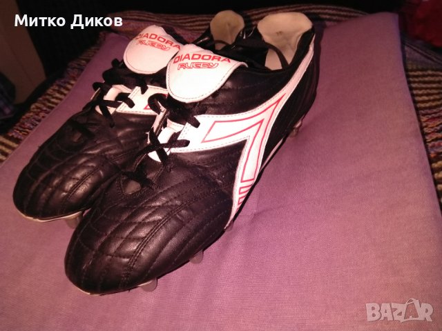 DIADORA RUGBY обувки с метални бутони освен за ръгби стават и за футбол като нови №44, снимка 4 - Футбол - 38762293