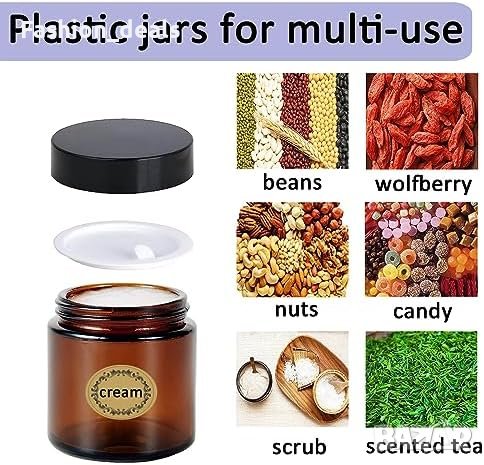 Нови 4 броя празни кехлибарени пластмасови буркани 120мл Съхранение Лосиони Мазила, снимка 3 - Други стоки за дома - 42232635