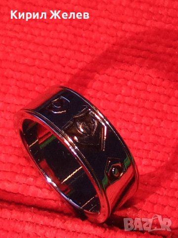 БЛЕСТЯЩ от БЛАГОРОДНА НЕРЪЖДАЕМА СТОМАНА КРАСИВ МОДЕН ПРЪСТЕН ТИП ХАЛКА 6955, снимка 4 - Пръстени - 32318663