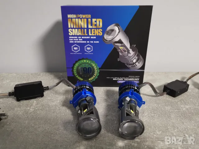 LED мини проектори H4 за основни фарове с лупа, снимка 4 - Аксесоари и консумативи - 47730834