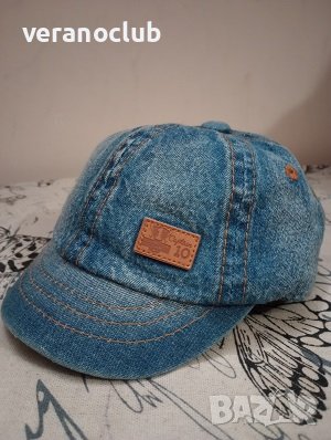 Дънкова шапка с козирка за Момче Бебе 42см