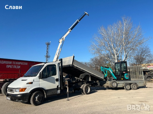 Самосвал с кран и мини багер, снимка 2 - Транспортни услуги - 52857942