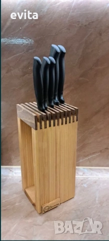 🌿 Уникални дървени стойки за ножове – ръчна изработка с характер, снимка 13 - Аксесоари за кухня - 38571562