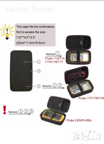 Продавам калъф RLSOCO за Мултицет Fluke 113,115,117,177,179,787,789, снимка 3 - Калъфи, кейсове - 51129905