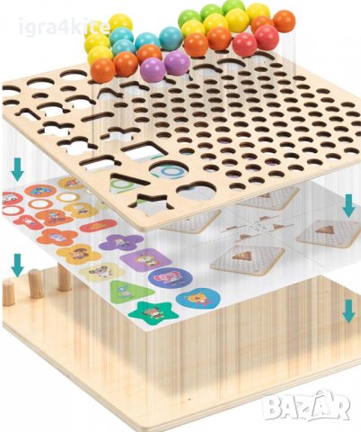 НОВО! Уникална дървена игра с много игри, универсална за всеки дом, снимка 7 - Образователни игри - 34325954