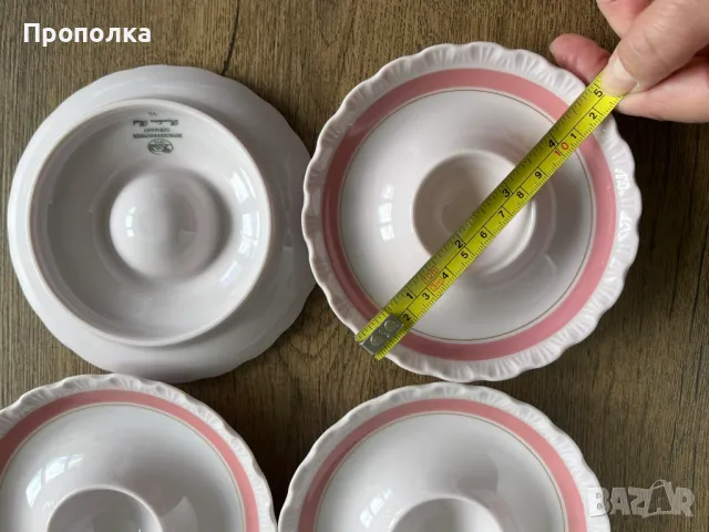 Коктиери Hutschenreuther от нежен розов порцелан - 6бр. , снимка 3 - Чаши - 48521349