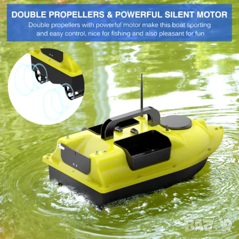 ПРОМОЦИЯ !!! Риболовна лодка с GPS, 16-точково позициониране и Батерия (10000mAh), снимка 14 - Стръв и захранки - 47525681