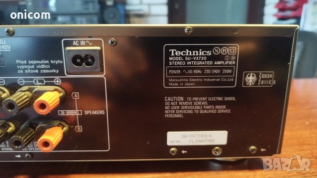 Tehnics SU-VX720 усилвател, снимка 6 - Ресийвъри, усилватели, смесителни пултове - 53393346