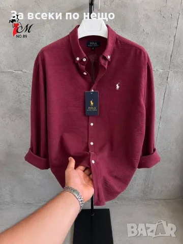 Polo Ralph Lauren Стилна Мъжна Риза С Дълъг Ръкав - Различни Цветове Код SK2055, снимка 4 - Ризи - 55808133