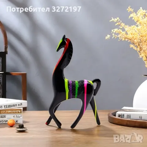 Модерна Дизайнерска Статуя на Кон, снимка 3 - Статуетки - 48286213