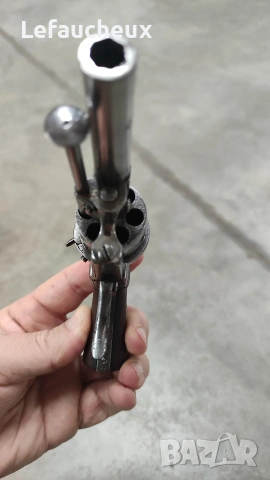 Антика Уникат Лефуше Револвер 7 кал., снимка 9 - Антикварни и старинни предмети - 53219284