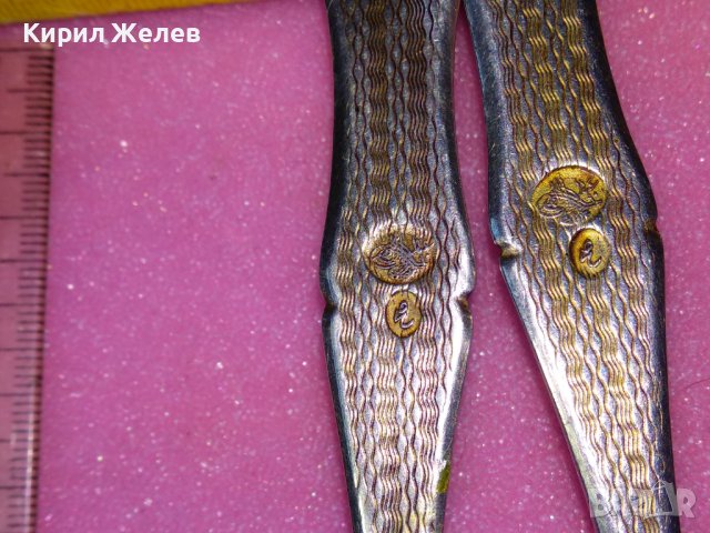 19 Век ОСМАНСКА ИМПЕРИЯ 2 ГОЛЕМИ СРЕБЪРНИ ЛЪЖИЦИ СРЕБРО 800 МАЙСТОРСКИ с ТУГРА ЩЕМПЕЛ и НИШАН 43166, снимка 7 - Антикварни и старинни предмети - 44377128