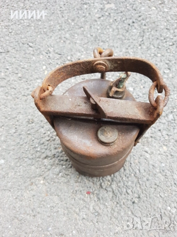 Лампа фенер миньорска, снимка 3 - Антикварни и старинни предмети - 53191873