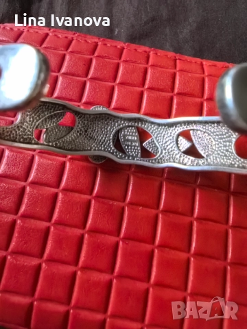 Масивна сребърна гривна., снимка 2 - Гривни - 52636235