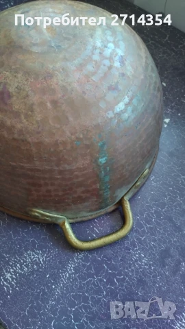Голяма стара медна купа, снимка 4 - Антикварни и старинни предмети - 51082587