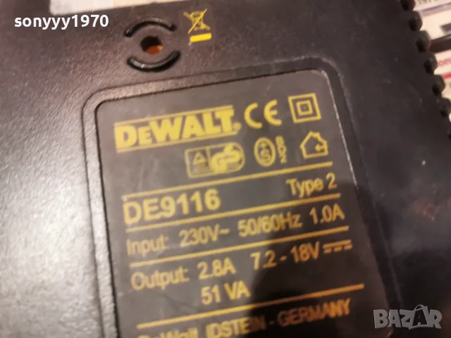 DEWALT DE9116 BATTERY CHARGER-GERMANY 0509261829L4, снимка 10 - Винтоверти - 55962398