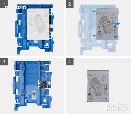 DELL 4NW0X оригинално кади за 2x2.5" HDD/SSD диска , снимка 2 - Други - 42531424