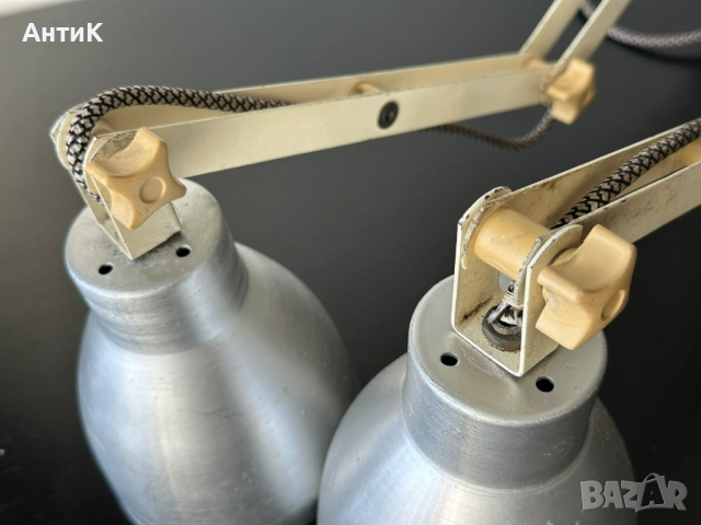 Соц Разтегателна Лампа Индустриална Промишлена Винтидж, снимка 9 - Настолни лампи - 53823447