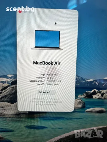 Apple MacBook Air 13 M4 | 16GB | 256GB | 100% Батерия | iStyle Гаранция + Подарък Калъф, снимка 3 - Лаптопи за работа - 55798107