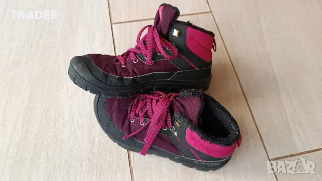 ДЕТСКИ НЕПРОМОКАЕМИ БОТИ ЗА ПРЕХОДИ В СНЯГ SH100 Decathlon, № 34, черно розов, снимка 11 - Детски боти и ботуши - 32893260