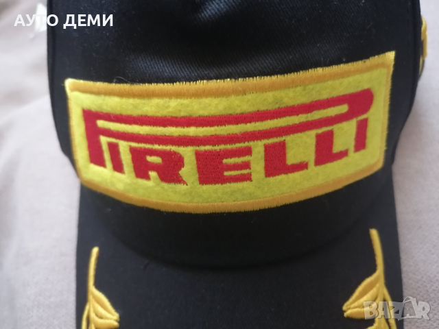 Черна и червена качествена шапка с надпис Пирели Pirelli марка гуми на атомобил, снимка 7 - Аксесоари и консумативи - 36268294