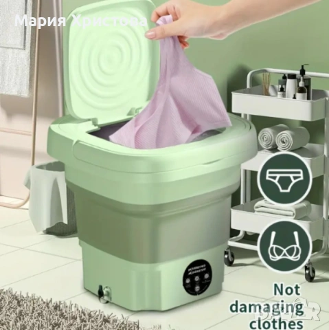 Електрическа компактна преносима пералня с горен отвор и контрол на докосване, снимка 3 - Перални - 53434071