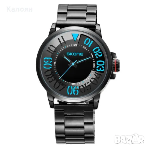 Мъжки часовник Skone 7456 с метална верижка, снимка 3 - Мъжки - 47498430