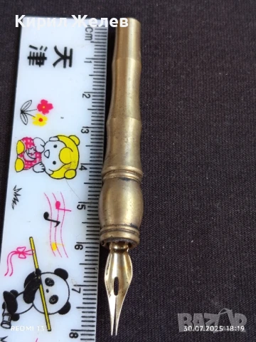 Бронзов държач за перо с метален писец за КОЛЕКЦИЯ 17544, снимка 4 - Други ценни предмети - 51195357
