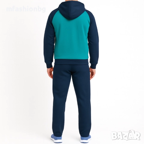 Мъжки спортен екип с качулка, 5 цвята, от М до 3XL, снимка 9 - Спортни дрехи, екипи - 52183813