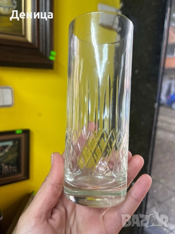 Български  чаши със стилна гравюра  6 броя -360 мл пълни Високи-16 см Цена-42 лв/  21.47€  , снимка 3 - Чаши - 52242383