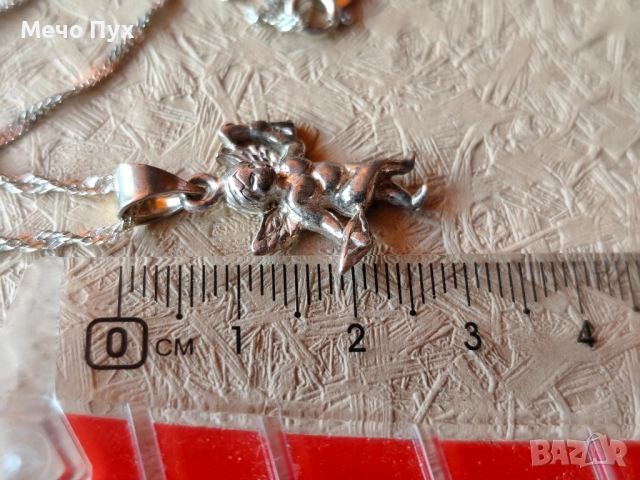 Сребърен синджир с висулка (358), снимка 5 - Колиета, медальони, синджири - 52501842