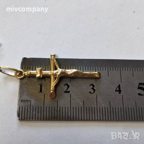 Златна висулка(кръст) 2.40гр., снимка 4 - Колиета, медальони, синджири - 53736740