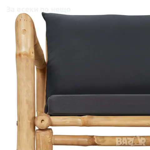 Градинска пейка с възглавници, 115 см, бамбук Код P423, снимка 4 - Градински мебели, декорация  - 50062258