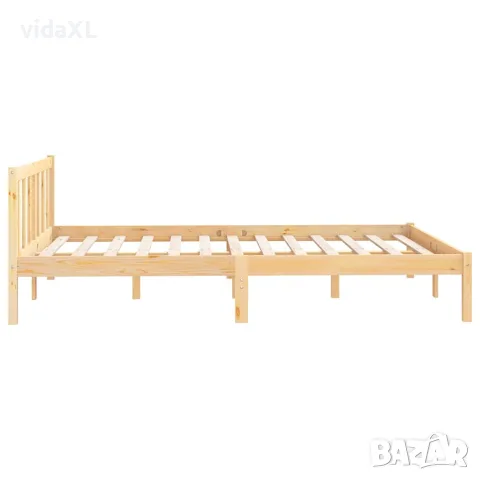 vidaXL Рамка за легло, бор масив, 160х200 см, снимка 6 - Спални и легла - 56147803