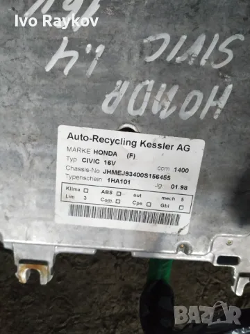 ECU, ключ, имобилаизер  , Honda Civic , 1.4, 16v, снимка 2 - Части - 47778516