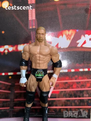 Екшън фигура WWE Triple H Трите Хикса DX Army Mattel Basic Series Wrestlemania играчка фигура figure, снимка 7 - Други - 49512978