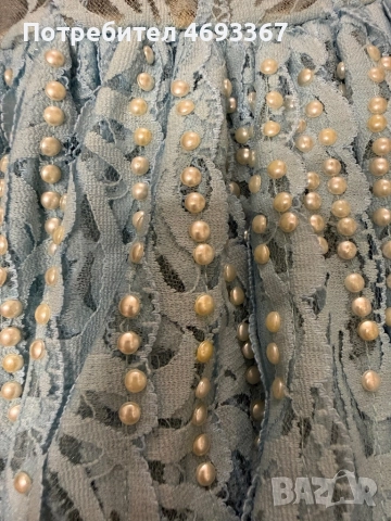 Уникат рокля с перли и дантела, размер S/M, снимка 2 - Рокли - 52909440