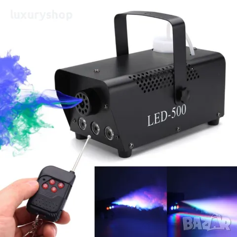 LED 500W машина за дим с въздушна колона с безжично дистанционно управление, сцена, машина за мъгла, снимка 2 - Друга електроника - 50089243