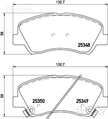 Накладки за хюндай I20 Дискови Спирачки Комплект TEXTAR 2534801  Hyundai I20, снимка 1 - Аксесоари и консумативи - 42594088