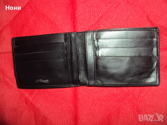 Мъжки портфейл S.T.Dupont от естествена кожа, снимка 2 - Портфейли, портмонета - 48896960