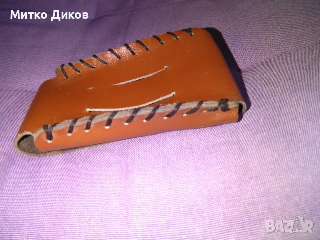Калъвче за цигари и запалка естествена кожа за кръста за колан Монте Карло Давидоф 110х65х25мм, снимка 6 - Табакери - 41772920