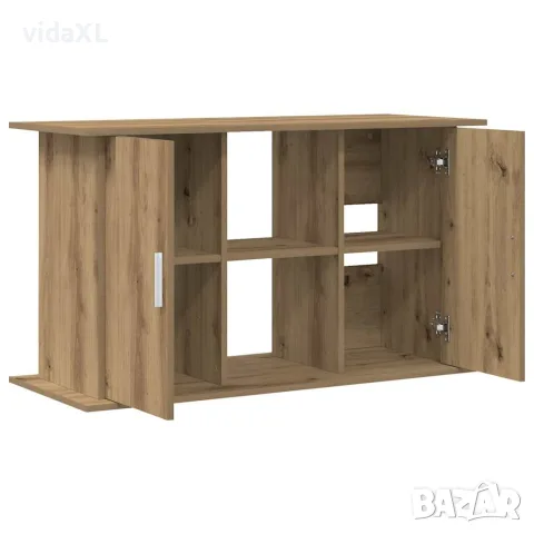 vidaXL Стойка за аквариум, дъб, 101x41x58 см, инженерно дърво