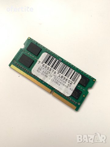 ✅ Transcend 🔝 4GB DDR3 , снимка 2 - RAM памет - 41438827